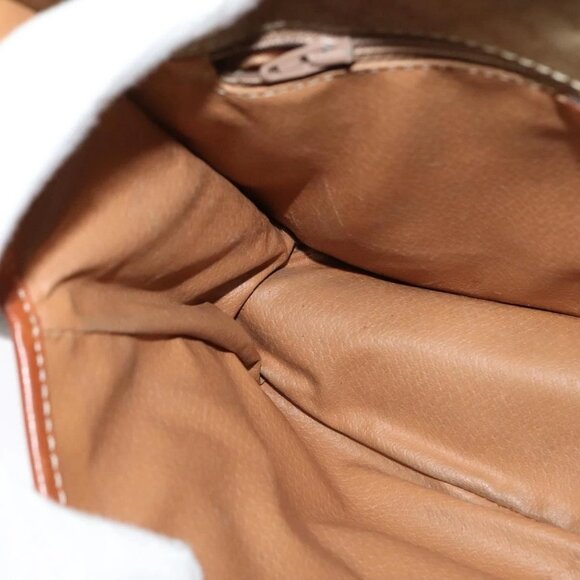 CELINE Macadam Canvas Shoulder Bag PVC Beige Gold Auth 120907 - Picture 13 of 16